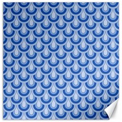 Awesome Retro Pattern Blue Canvas 16  X 16  