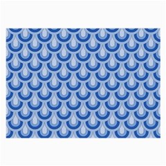 Awesome Retro Pattern Blue Large Glasses Cloth (2-side)