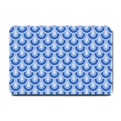 Awesome Retro Pattern Blue Small Doormat 