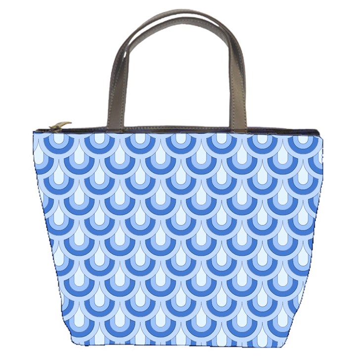 Awesome Retro Pattern Blue Bucket Bags