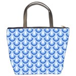 Awesome Retro Pattern Blue Bucket Bags Back