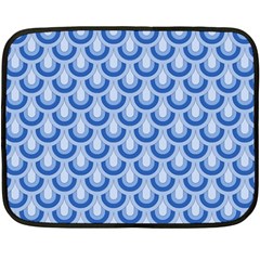 Awesome Retro Pattern Blue Double Sided Fleece Blanket (mini) 