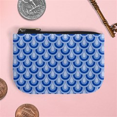 Awesome Retro Pattern Blue Mini Coin Purses