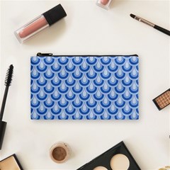 Awesome Retro Pattern Blue Cosmetic Bag (small) 