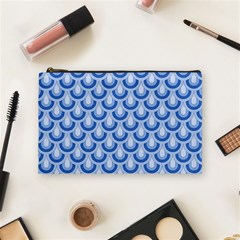 Awesome Retro Pattern Blue Cosmetic Bag (medium) 