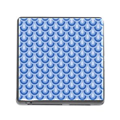 Awesome Retro Pattern Blue Memory Card Reader (square)