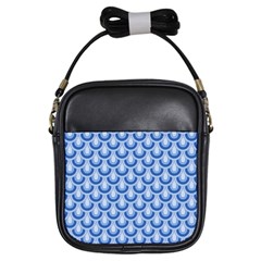 Awesome Retro Pattern Blue Girls Sling Bags