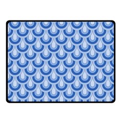 Awesome Retro Pattern Blue Fleece Blanket (small)