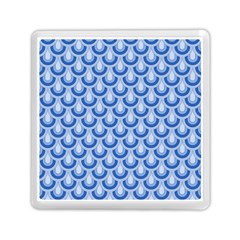 Awesome Retro Pattern Blue Memory Card Reader (square) 