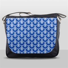 Awesome Retro Pattern Blue Messenger Bags