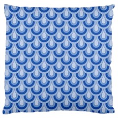 Awesome Retro Pattern Blue Large Cushion Cases (one Side) 