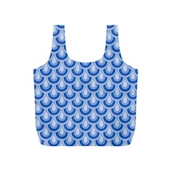 Awesome Retro Pattern Blue Full Print Recycle Bags (s) 