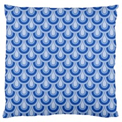 Awesome Retro Pattern Blue Large Flano Cushion Cases (one Side) 