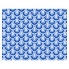 Awesome Retro Pattern Blue Double Sided Flano Blanket (medium) 