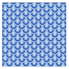 Awesome Retro Pattern Blue Large Satin Scarf (square)