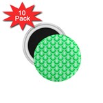 Awesome Retro Pattern Green 1.75  Magnets (10 pack)  Front