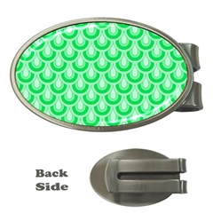 Awesome Retro Pattern Green Money Clips (oval) 