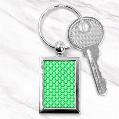 Awesome Retro Pattern Green Key Chains (rectangle) 