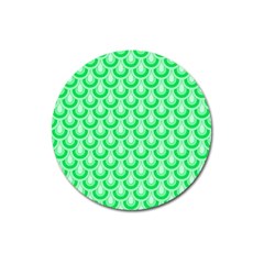 Awesome Retro Pattern Green Magnet 3  (round)