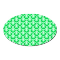 Awesome Retro Pattern Green Oval Magnet by ImpressiveMoments