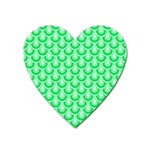 Awesome Retro Pattern Green Heart Magnet Front