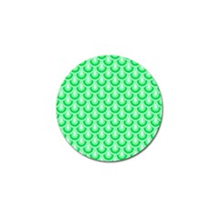 Awesome Retro Pattern Green Golf Ball Marker