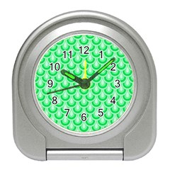 Awesome Retro Pattern Green Travel Alarm Clocks