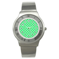 Awesome Retro Pattern Green Stainless Steel Watches