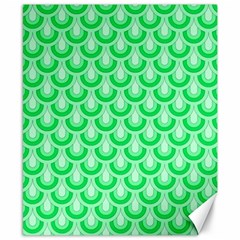 Awesome Retro Pattern Green Canvas 8  X 10 