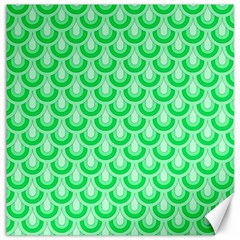 Awesome Retro Pattern Green Canvas 20  X 20  