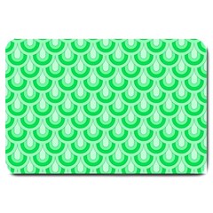 Awesome Retro Pattern Green Large Doormat  by ImpressiveMoments