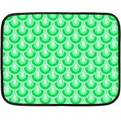 Awesome Retro Pattern Green Double Sided Fleece Blanket (mini) 