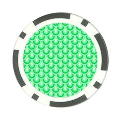 Awesome Retro Pattern Green Poker Chip Card Guards (10 Pack) 