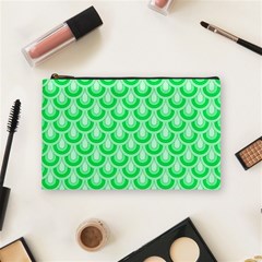 Awesome Retro Pattern Green Cosmetic Bag (medium) 