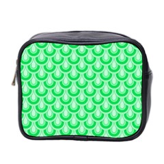 Awesome Retro Pattern Green Mini Toiletries Bag 2-side