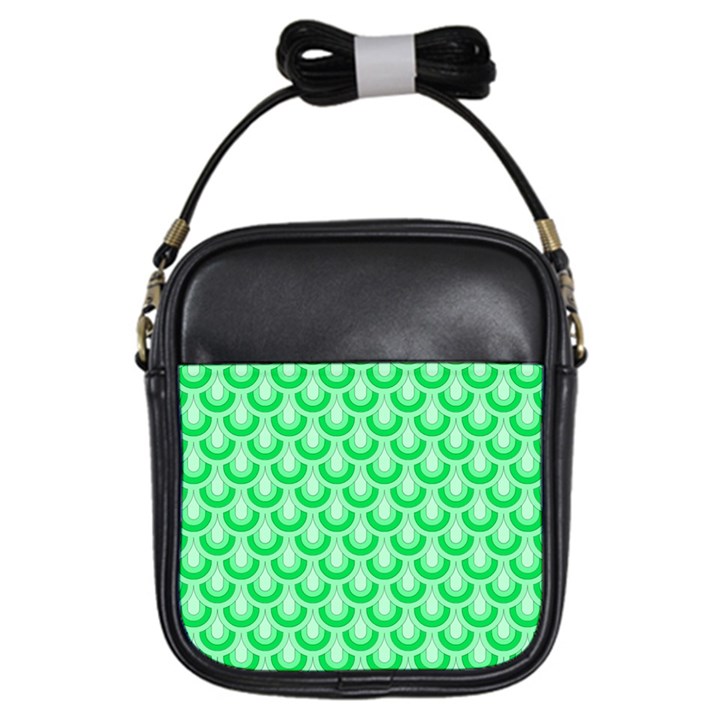 Awesome Retro Pattern Green Girls Sling Bags