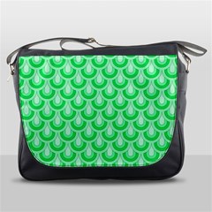 Awesome Retro Pattern Green Messenger Bags