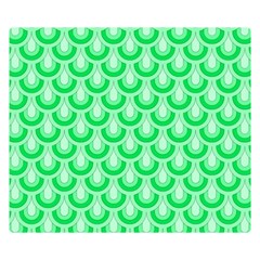 Awesome Retro Pattern Green Double Sided Flano Blanket (small) 