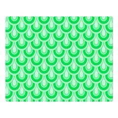 Awesome Retro Pattern Green Double Sided Flano Blanket (large) 