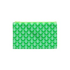 Awesome Retro Pattern Green Cosmetic Bag (xs)