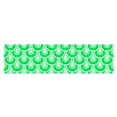 Awesome Retro Pattern Green Satin Scarf (oblong)