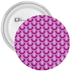 Awesome Retro Pattern Lilac 3  Buttons by ImpressiveMoments