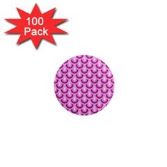 Awesome Retro Pattern Lilac 1  Mini Magnets (100 Pack) 