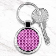 Awesome Retro Pattern Lilac Key Chains (round) 