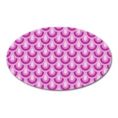 Awesome Retro Pattern Lilac Oval Magnet by ImpressiveMoments