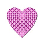 Awesome Retro Pattern Lilac Heart Magnet Front