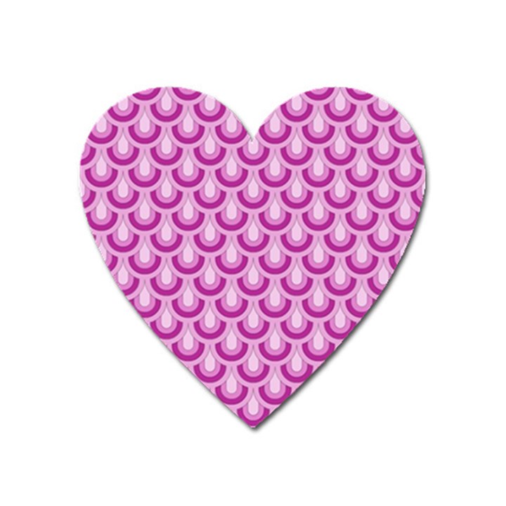 Awesome Retro Pattern Lilac Heart Magnet