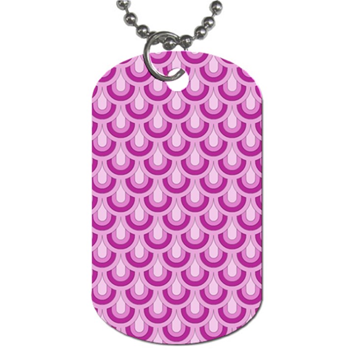 Awesome Retro Pattern Lilac Dog Tag (One Side)