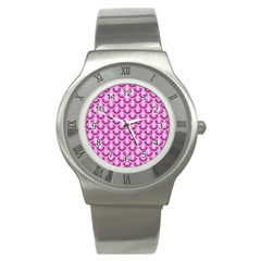 Awesome Retro Pattern Lilac Stainless Steel Watches