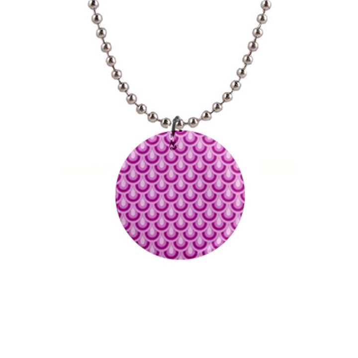 Awesome Retro Pattern Lilac Button Necklaces